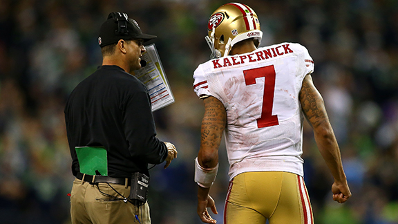 Jim Harbaugh, Colin Kaepernick