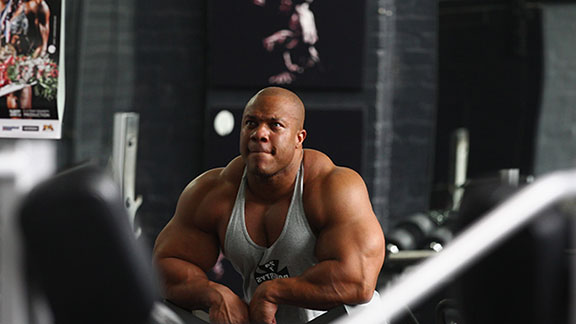 Mr Olympia Phil Heath poses during a media call ahead of the 2012 IFBB Australian Pro Grand Prix XIII on March 16, 2012 in Melbourne, Australia.