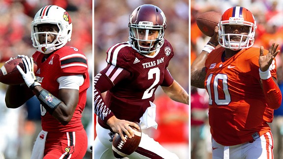 Teddy Bridgewater, Johnny Manziel and Tajh Boyd