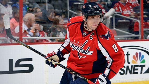 Alex Ovechkin #8 of the Washington Capitals