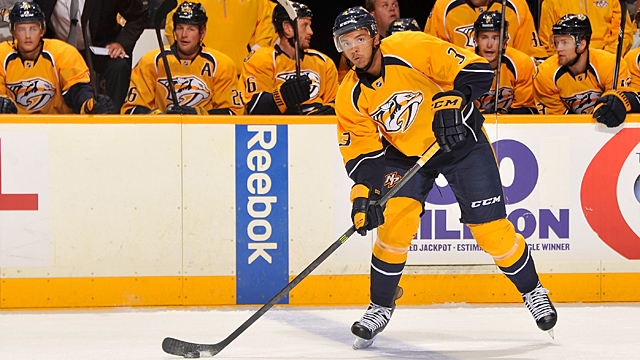 Defenceman Seth Jones #3 of the Nashville Predators