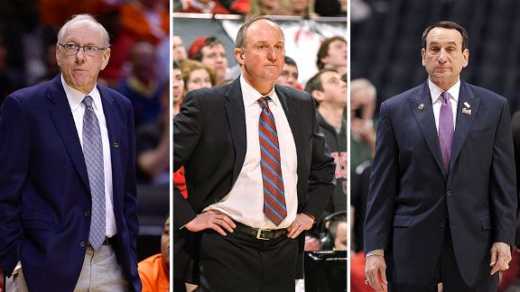 Jim Boeheim, Thad Matta, Mike Krzyzewski