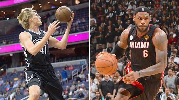Andrei Kirilenko and LeBron James