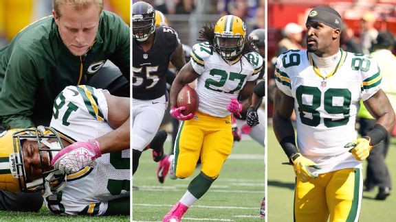 Randall Cobb, Eddie Lacy, and James Jones