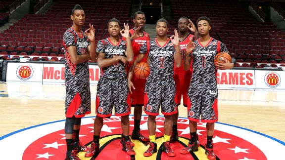 Marcus Lee, Andrew Harrison, Aaron Harrison, James Young, Dakari Johnson, Julius Randle