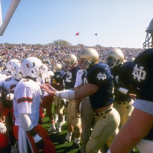 Miami Hurricanes and Notre Dame Fighting Irish