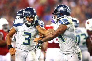Russell Wilson and Marshawn Lynch