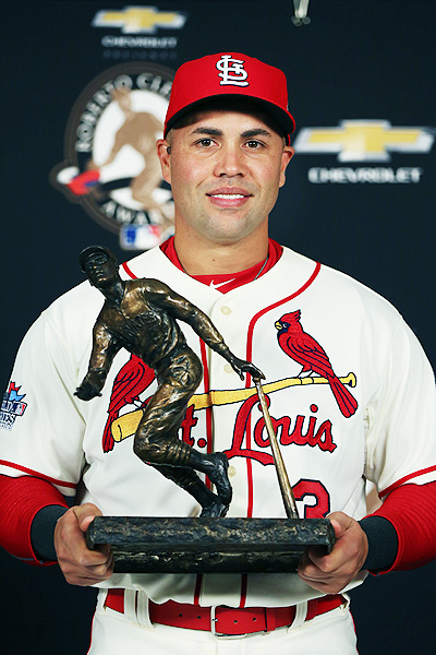 Carlos Beltran of St. Louis Cardinals wins Roberto Clemente Award
