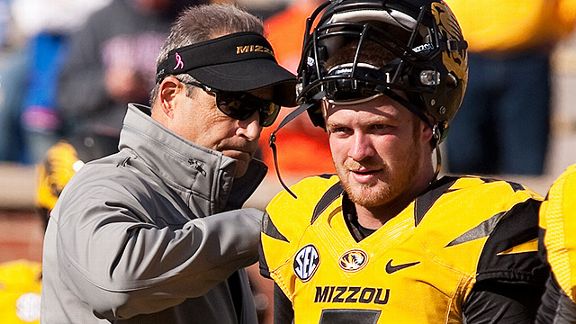 Missouri's Gary Pinkel and Maty Mauk