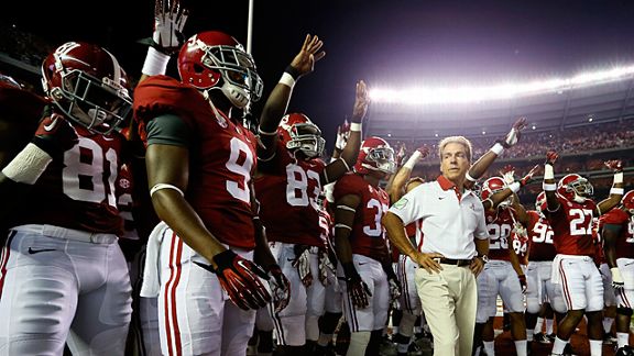 Head coach Nick Saban of the Alabama Crimson Tide