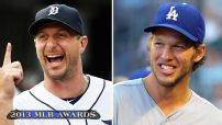 Kershaw, Scherzer collect Cy Young Awards