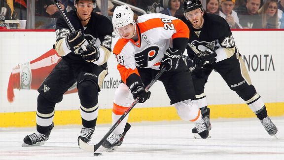 Claude Giroux, Matt D'Agostini, Joe Vitale