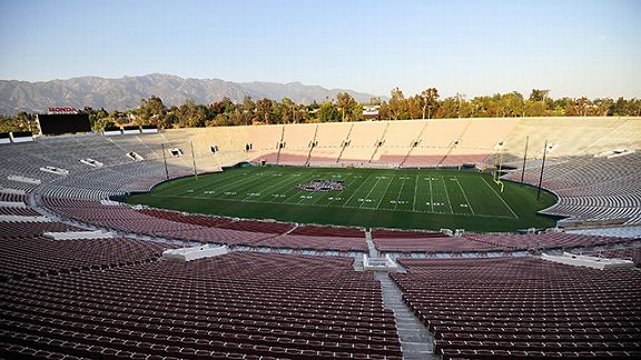 2014 BCS logo at the Rose Bowl in Pasadena