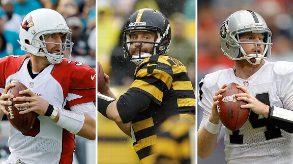 Carson Palmer, Ben Roethlisberger and Matt McGloin