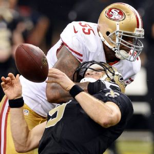 Ahmad Brooks and Drew Brees