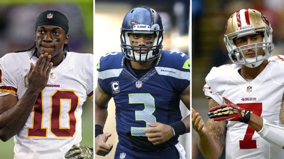 Robert Griffin III, Russell Wilson, and Colin Kaepernick
