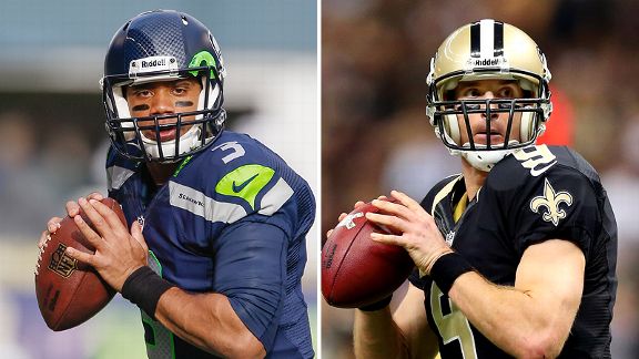 Russell Wilson and Drew Brees