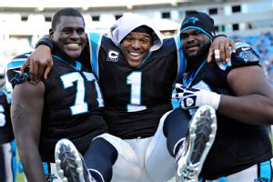 Byron Bell, Cam Newton and Nate Chandler.