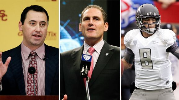 Steve Sarkisian, Larry Scott, Marcus Mariota