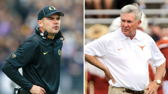 Mark Helfrich and Mack Brown