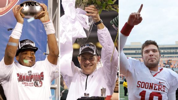 Jameis Winston, Mark Dantonio and Blake Bell