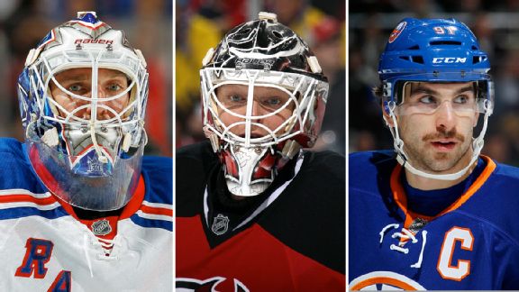 Henrik Lundqvist, Cory Schneider and John Tavares