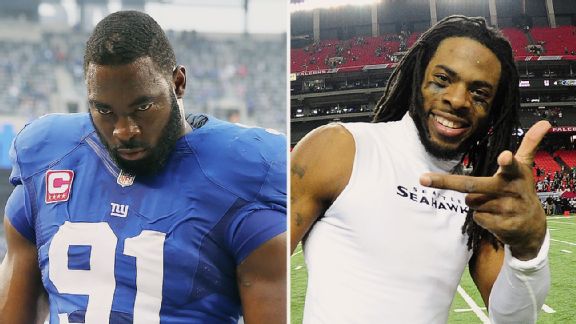 Justin Tuck and Richard Sherman