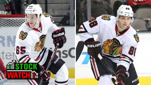 Andrew Shaw and Patrick Kane