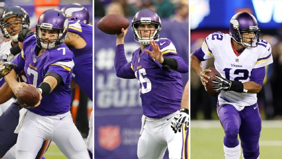 Christian Ponder, Matt Cassel, and Josh Freeman