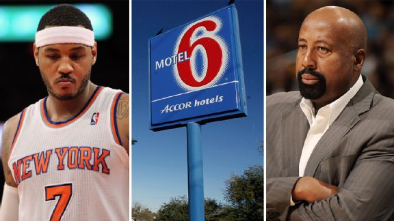 Carmelo Anthony, Mike Woodson, Motel 6