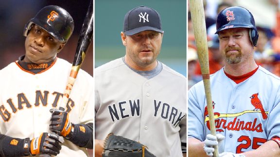 Barry Bonds, Roger Clemens and Mark McGwire