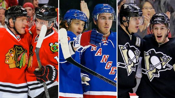 Blackhawks, Rangers and Penguins