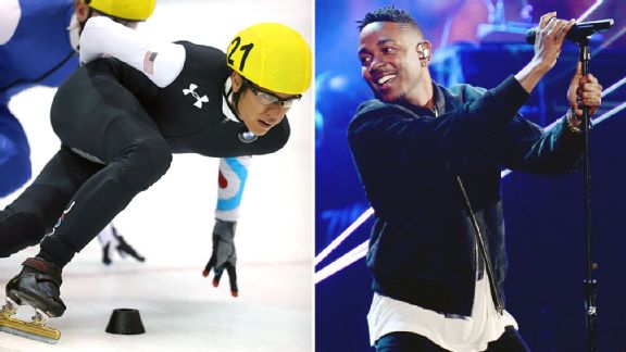 J.R. Celski and Kendrick Lamar