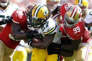 Green Bay's Eddie Lacy against the San Francisco 49ers