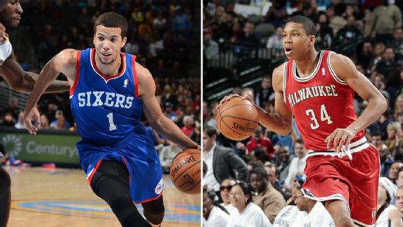 Michael Carter-Williams and Giannis Antetokounmpo