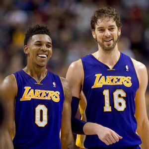 Pau Gasol and Nick Young