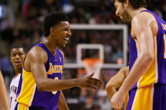 Pau Gasol and Nick Young