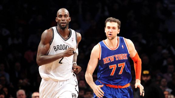 Kevin Garnett and Andrea Bargnani