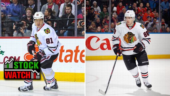 Marian Hossa and Patrick Kane