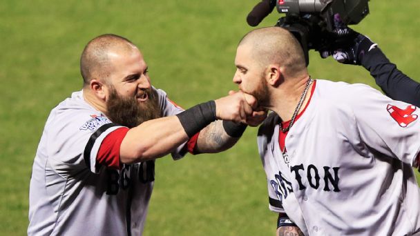 Mike Napoli and Jonny Gomes