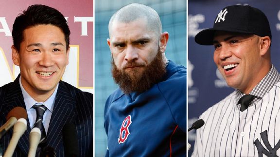 Masahiro Tanaka, Jonny Gomes & Carlos Beltran