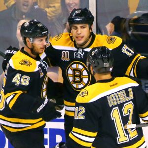 Milan Lucic, David Krejci, Jarome Iginla