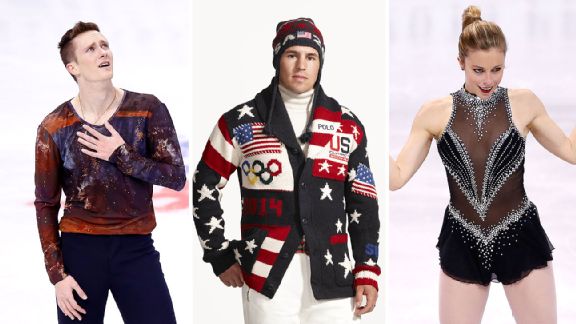 Jeremy Abbott, Zach Parise, and Ashley Wagner