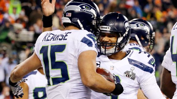 Jermaine Kearse and Russell Wilson