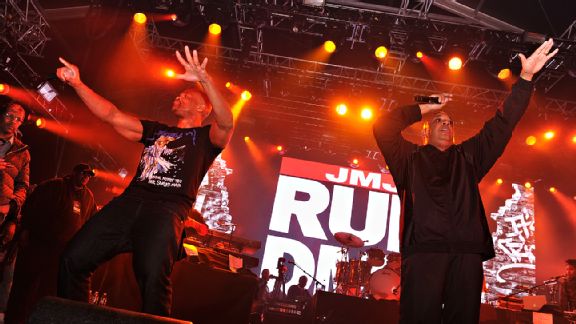 Run DMC at the EA Sports Super Bowl party