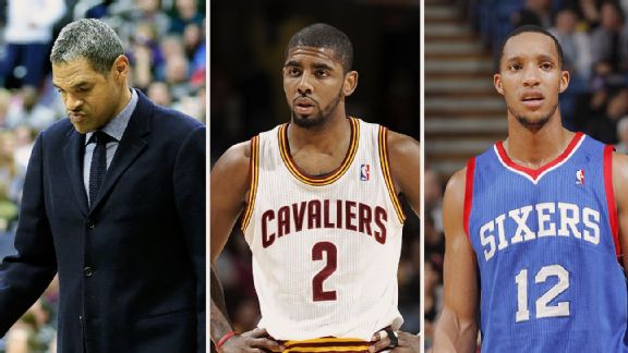 Maurice Cheeks, Kyrie Irving, and Evan Turner