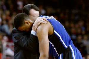 Mike Krzyzewski and Jabari Parker