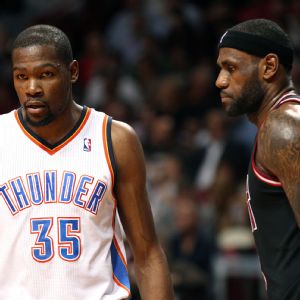 Kevin Durant and LeBron James 