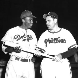 Jackie Robinson and Ben Chapman