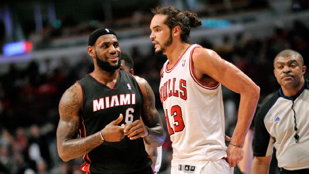 LeBron James and Joakim Noah